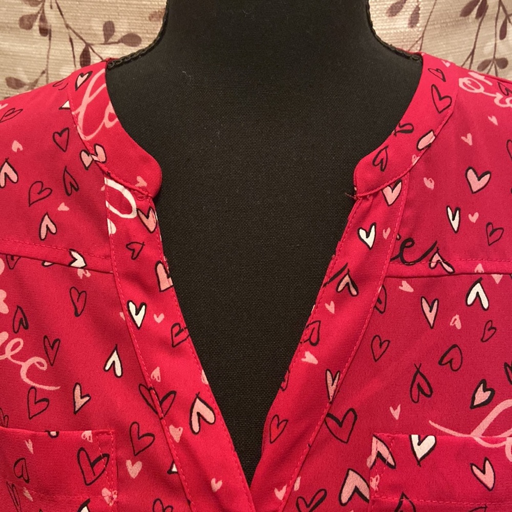 New York & Company - Heart Print Blouse - Picture 4 of 8